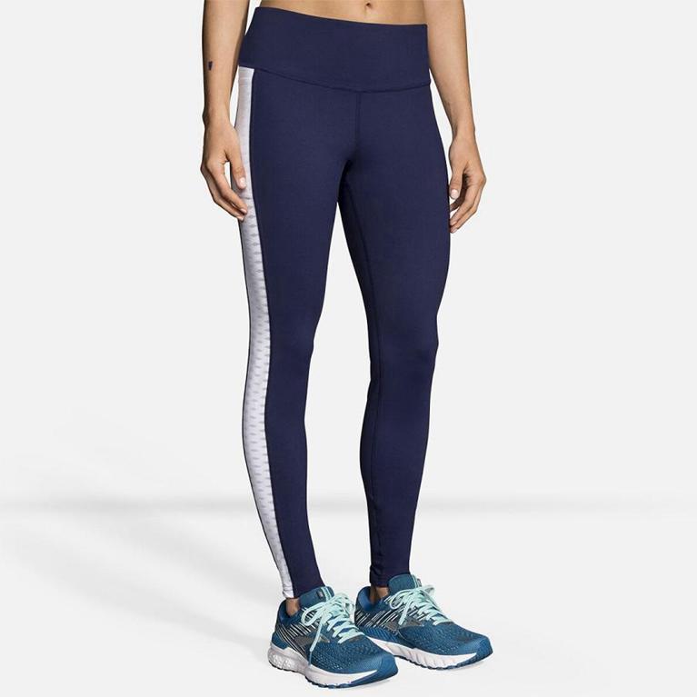 Brooks Women's GREENLIGHT Running Leggings - Blue - Canada (JGSPR-6017)